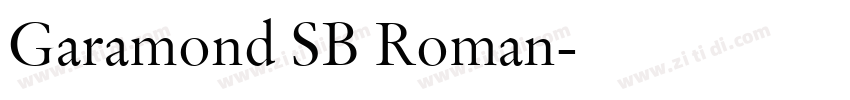 Garamond SB Roman字体转换 Garamond SB Roman字体转换